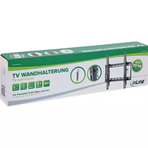 TV Wandhalterung 32–70 Zoll, neigbar, bis 70 kg, VESA bis 400x400
