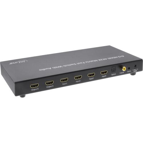 Preview: InLine® HDMI Matrix Switch Umschalter 4K2K 4 Eingänge auf 2 Ausgänge