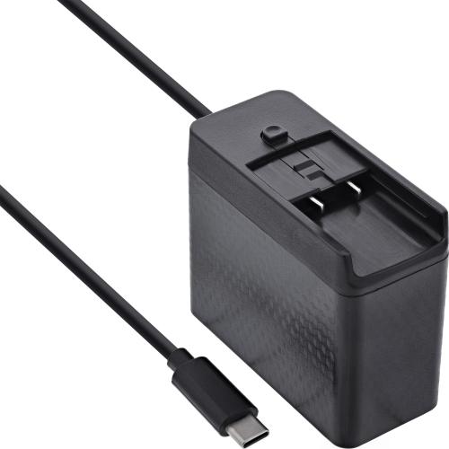 Preview: USB-C Netzteil 140 W – GaN, festes Kabel, EU/UK/US Stecker, schwarz