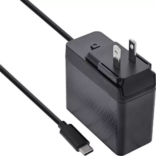 USB-C Netzteil 140 W – GaN, festes Kabel, EU/UK/US Stecker, schwarz