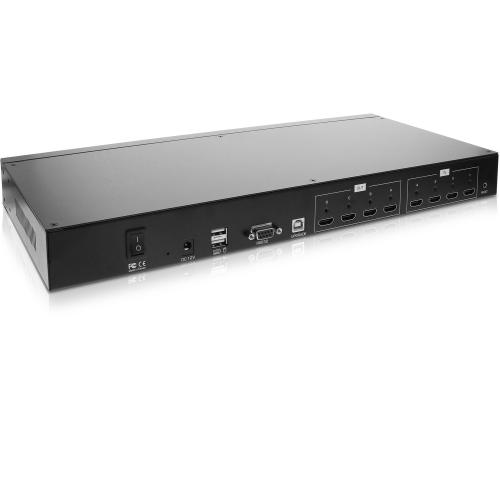 Preview: InLine® HDMI 4x4 Multi View Matrix Videowand Switch 4 Eingänge auf 4 Ausgänge FullHD