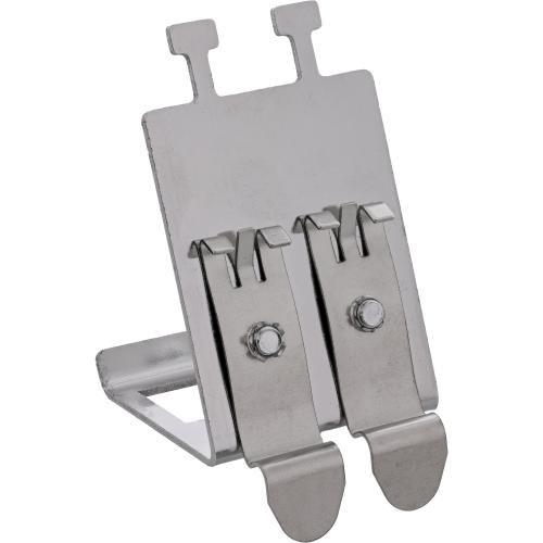 Preview: Keystone Hutschienenhalter 2-fach, Metall, mit Lasche zur Zugentlastung