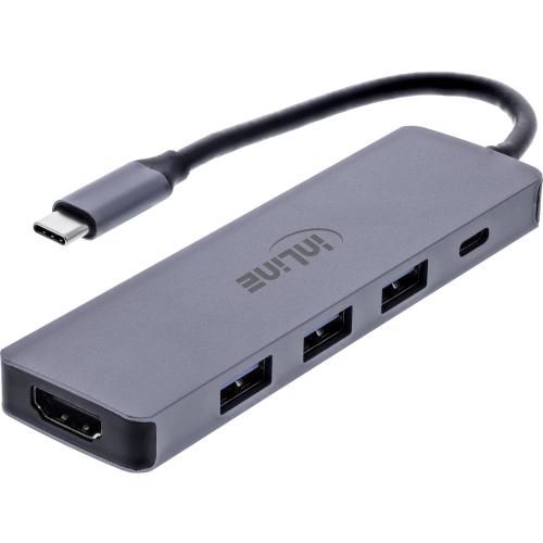 USB-C Multifunktions-Hub – 3x USB-A 5 Gbit/s, HDMI 4K/60 Hz, PD 100 W