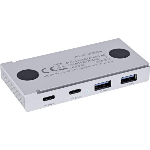Preview: USB 3.2 Gen.2 Hub – 4 Port, 2x USB-C, 2x USB-A, 10 Gbit/s, magnetisch