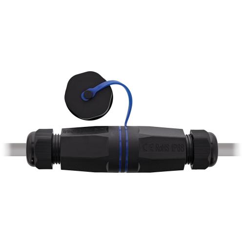 Preview: RJ45 Keystone Kabelverbinder Leergehäuse IP68 mit Deckel