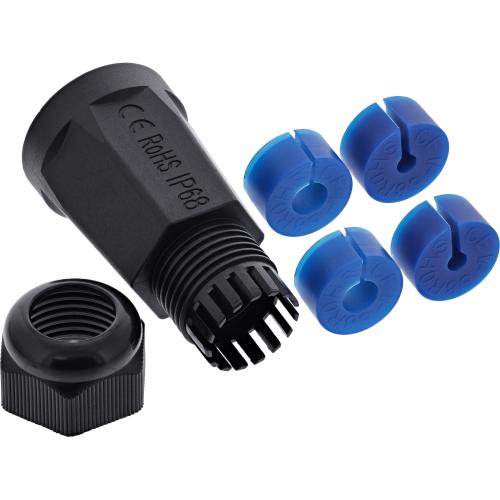 Preview: RJ45 Keystone Kabelverbinder Leergehäuse IP68 mit Deckel