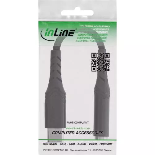 USB-C Audio Adapter auf 3,5 mm Klinke mit DAC, 15 cm