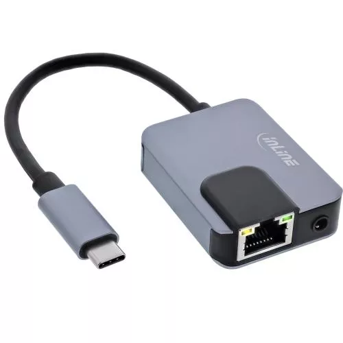 USB-C Adapter mit Gigabit LAN, 3,5 mm Klinke und PD 100 W
