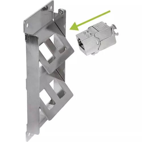 Keystone Verteilerkasten Cat.6A – 4 Port – Wand-/Hutschienenmontage – inkl. RJ45 Keystone-Module