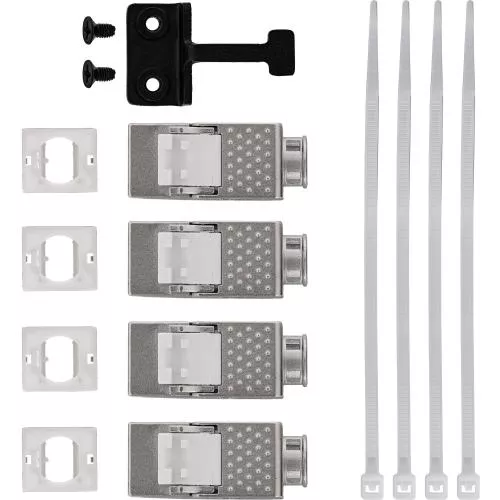Keystone Verteilerkasten Cat.6A – 4 Port – Wand-/Hutschienenmontage – inkl. RJ45 Keystone-Module