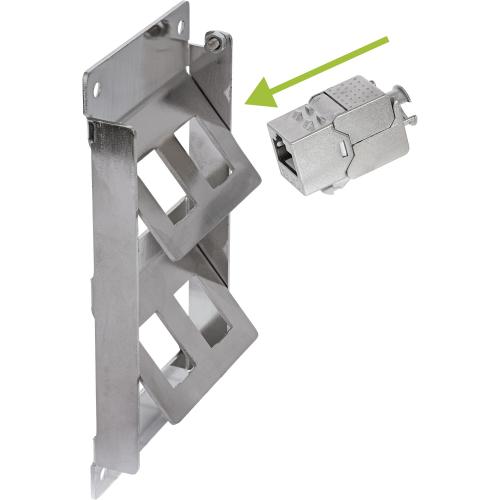 Preview: Keystone Verteilerkasten Cat.6A – 9 Port – Wand-/Hutschienenmontage – inkl. RJ45 Keystone-Module