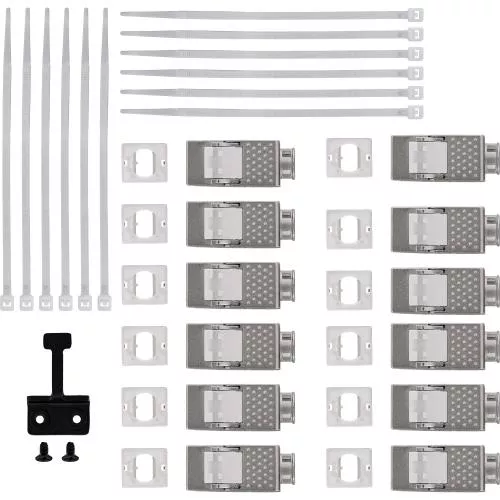 Keystone Verteilerkasten Cat.6A – 12 Port – Wand-/Hutschienenmontage – inkl. RJ45 Keystone-Module