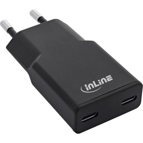 USB-C Ladegerät 30W schwarz, Dual USB-C, PD/PPS, GaN