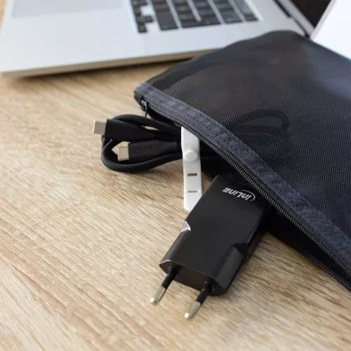 USB-C Ladegerät 30W schwarz, Dual USB-C, PD/PPS, GaN
