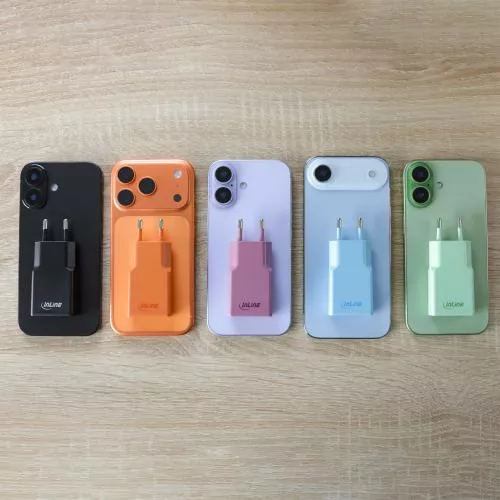 USB-C Ladegerät 30W violett, Dual USB-C, PD/PPS, GaN