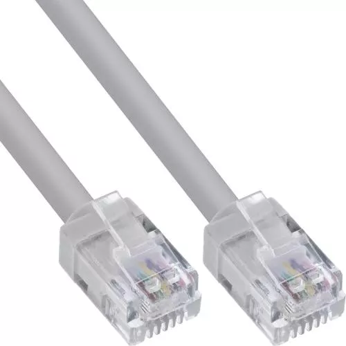 Modular-Rundkabel RJ12, 6adrig, 6P6C, Stecker/Stecker