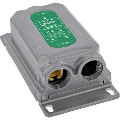 PoE+ Medienkonverter Outdoor IP67 IK10, RJ45/SFP, 1 Gb/s