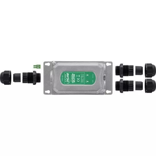 PoE++ Splitter Outdoor IP67 IK10, 60 W, 12 V, 1 Gb/s