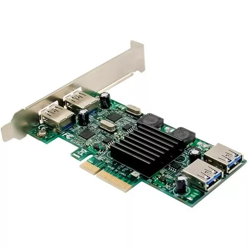 USB 3.2 Gen.1 PCIe Karte, 4-Port intern/extern