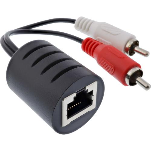 Preview: Audio über RJ45 Adapter passiv, 2x Cinch, 2er Pack