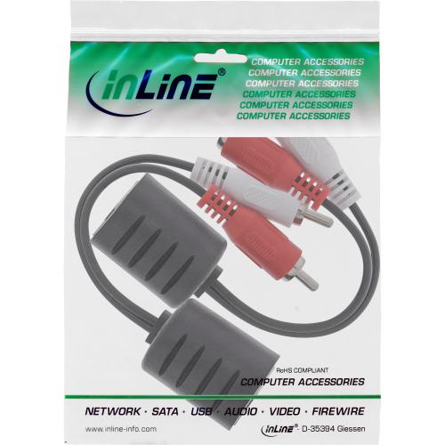 Preview: Audio über RJ45 Adapter passiv, 2x Cinch, 2er Pack