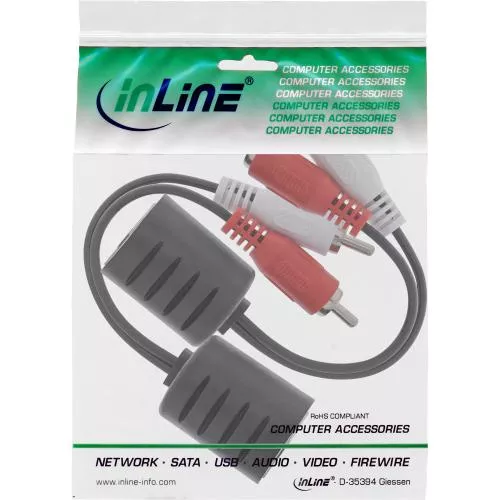 Audio über RJ45 Adapter passiv, 2x Cinch, 2er Pack