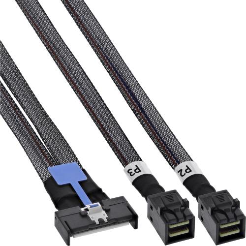 Preview: MCIO x8 auf 2x MiniSAS-HD SFF-8643 Adapterkabel, 0,5 m