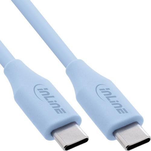 USB-C Schnellladekabel 100W blau, Silikon, PD