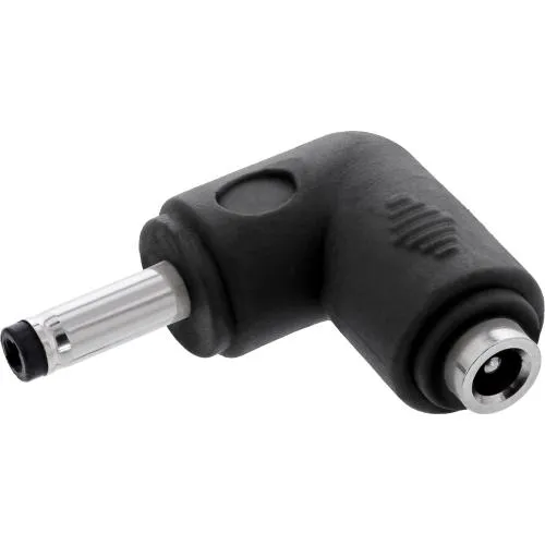 DC Winkeladapter 4,0x1,7 mm, Stecker/Buchse, schwarz