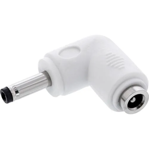 DC Winkeladapter 4,0x1,7 mm, Stecker/Buchse, weiß