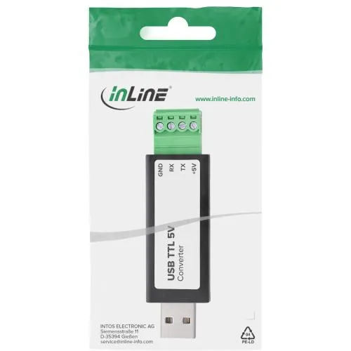 USB zu TTL 5V Konverter, FTDI FT232RNL, USB-A auf Schraubklemme