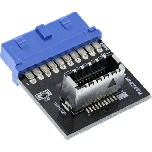Interner USB-Adapter, 19-pol. USB-3.0-Header auf Key-A Frontpanel