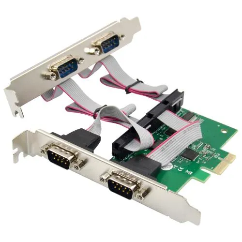 PCIe x1 Schnittstellenkarte mit 4x RS-232 (seriell), Low Profile