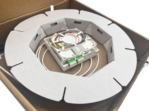 FTTH Anschlussset – 4× LC/APC – OS2 – 30 m