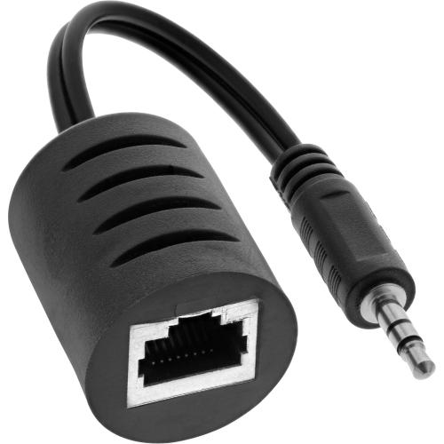 Preview: InLine® Audio über RJ45 passiv 2x Klinke 3,5mm Stecker RJ45 Buchse max. 50m