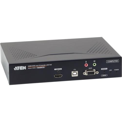 ATEN KE8952T Senderteil KVM over IP Extender mit PoE 4K HDMI Einzeldisplay RS232 USB Audio