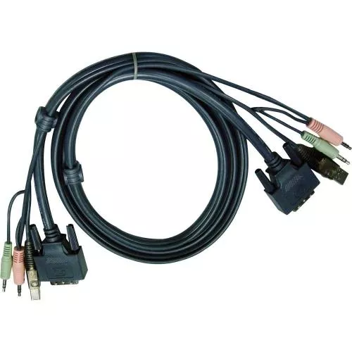 ATEN 2L-7D02UD KVM Kabelsatz DVI USB Audio Länge 1,8m