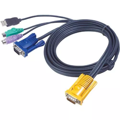 ATEN 2L-5302UP KVM Kabelsatz VGA USB PS/2 Länge 1,8m