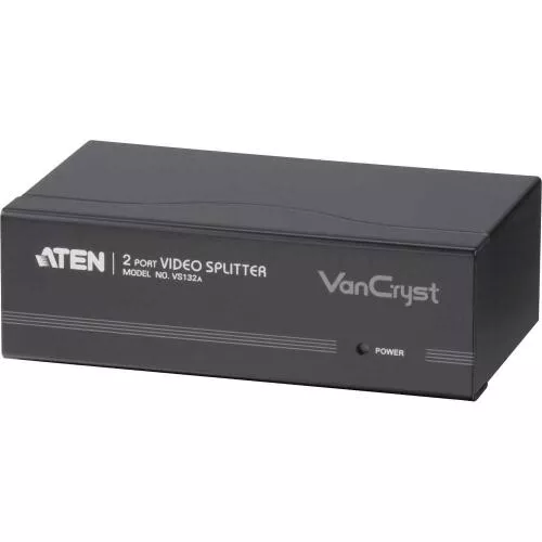 ATEN VS132A Video Splitter SVGA 2fach Monitor Verteiler 450MHz