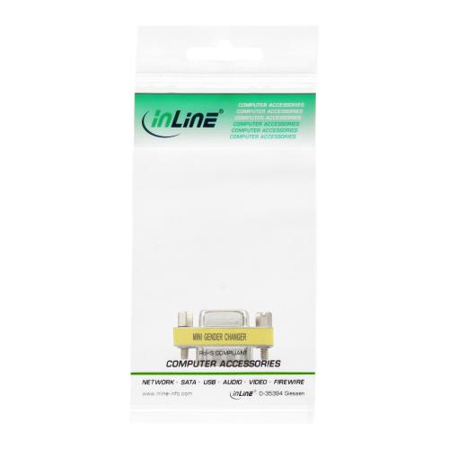 InLine® Mini Gender Changer 15pol HD Stecker / Buchse