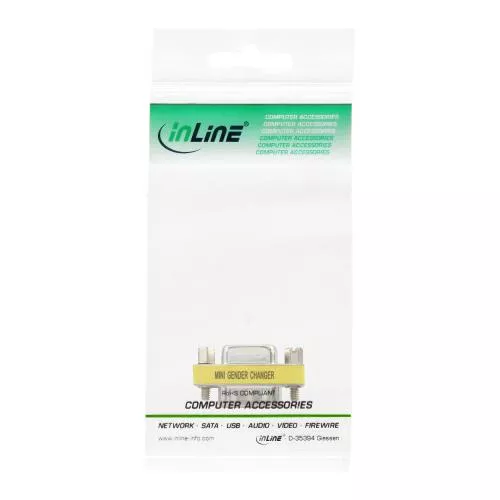 InLine® Mini Gender Changer 15pol HD Stecker / Buchse