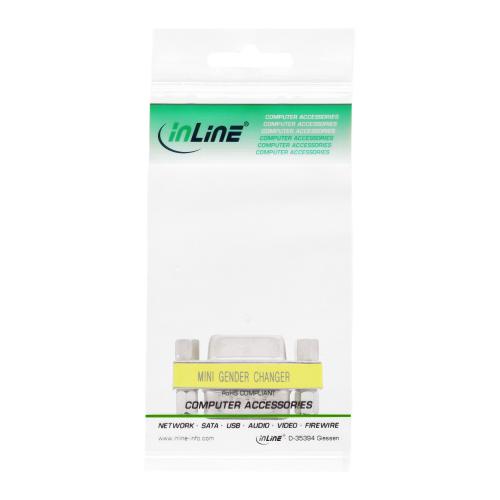 InLine® Mini Gender Changer 9pol Stecker / Buchse