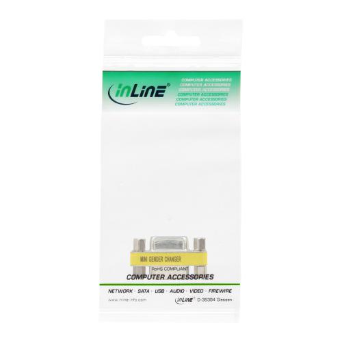 InLine® Mini Gender Changer 15pol HD Buchse / Buchse