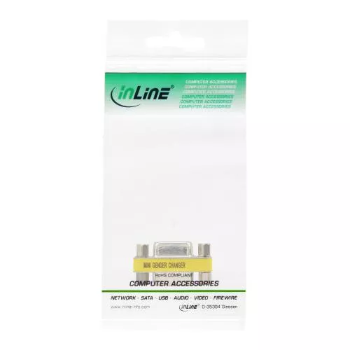InLine® Mini Gender Changer 15pol HD Buchse / Buchse