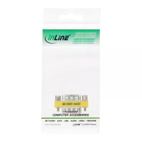 InLine® Mini Gender Changer 15pol HD Stecker / Stecker