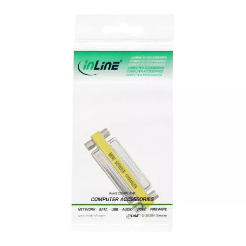 InLine® Mini Gender Changer 25pol Sub D Buchse / Buchse