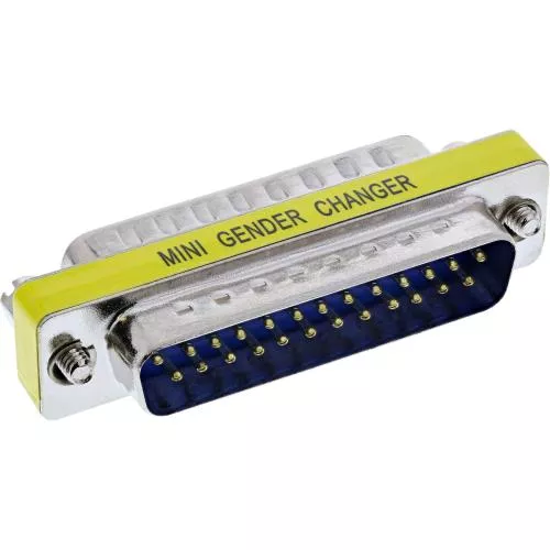 InLine® Mini Gender Changer 25pol Sub D Stecker / Stecker