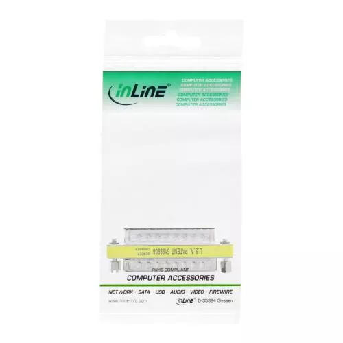 InLine® Mini Gender Changer 25pol Sub D Stecker / Stecker