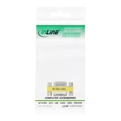 InLine® Mini Gender Changer 9pol Buchse / Buchse