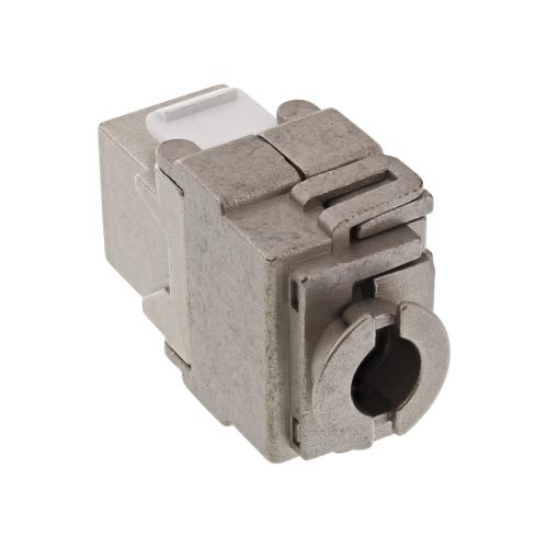 Preview: RJ45 Keystone-Modul Cat.6A, geschirmt, LSA-Anschluss, Snap-In